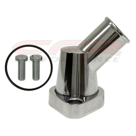 Cfr Performance CFR HZ-6003-POL Chevy Small Block-Big Block Aluminum 45 Degree Swivel Water Neck; Polished HZ-6003-POL